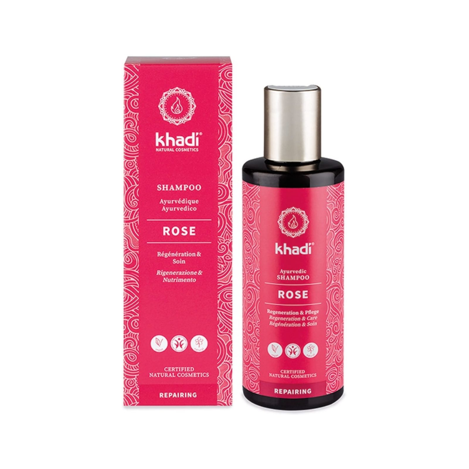 Shampoo rose Hair Repair Khadi Il Magico Mondo Bio