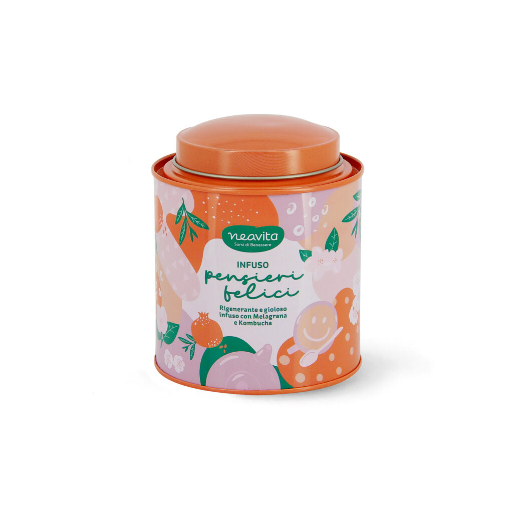 Infuso Pensieri Felici filtroscrigno in caddy rosso felicitè - neavita